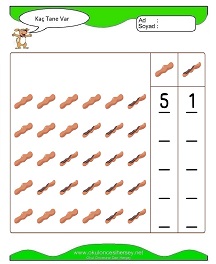 Kaç Tane Var Çalışma Sayfaları